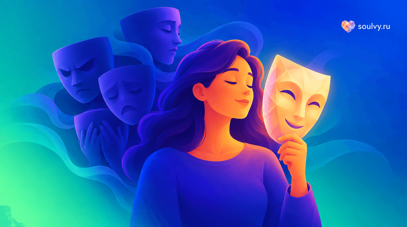 Психологические защитные механизмы человека: спокойная иллюстрация темы